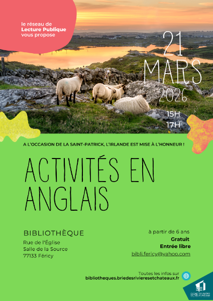 Couverture de Activités en anglais pour la Saint-Patrick à Féricy